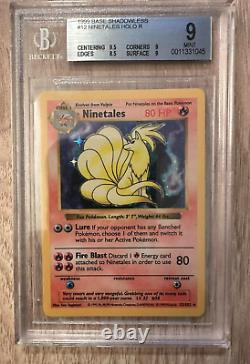 Pokemon SHADOWLESS NINETALES BGS9 #0011331045