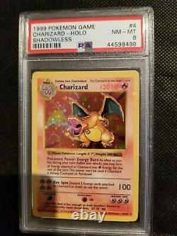Pokemon Shadowless Charizard 1999 PSA 8 Base Set 4/102 Holo Rare NM Mint Card