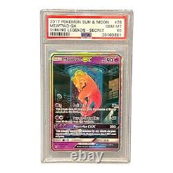 Pokemon Shining Legends Mewtwo GX Secret Rare Card #78/73 PSA 10 GEM MINT