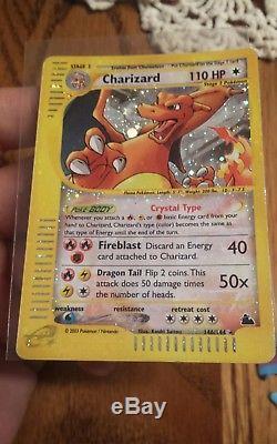 Pokemon Skyridge secret rare crystal Charizard Holo! #146/144 MP-LP! Amazing