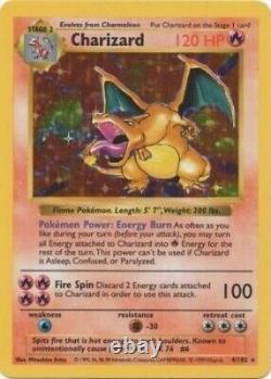 Pokémon TCG Charizard 4/102 Holo Rare Shadowless Base Set Heavy Play