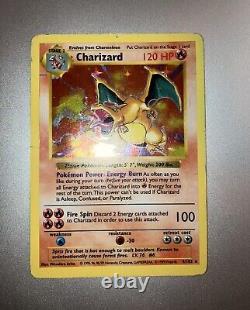 Pokémon TCG Charizard Base Set 4/102 Holo Shadowless Holo Rare