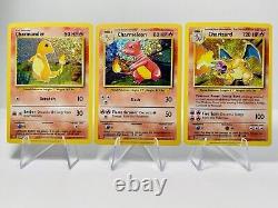 Pokémon TCG Charizard, Charmander, Charmeleon Holo Rare Pokémon Cards NM