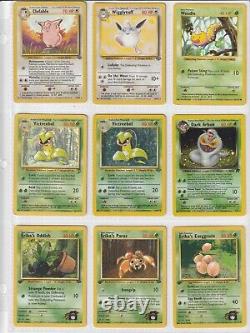 Pokemon TCG Collection Lot 69 Cards Binder Page Vintage WOTC Holo Rare