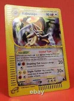 Pokemon TCG English Card Skyridge Set Crystal Kabutops 150/144 Secret Rare Holo
