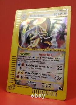 Pokemon TCG English Card Skyridge Set Crystal Kabutops 150/144 Secret Rare Holo