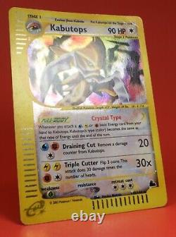 Pokemon TCG English Card Skyridge Set Crystal Kabutops 150/144 Secret Rare Holo