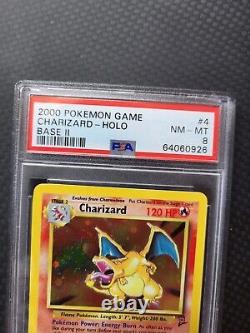 Pokémon TCG PSA8 Charizard Base Set 2 4/130 Holo Rare