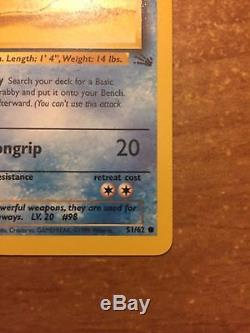 Pokemon Trading Card From The 1990's Krabby #51/62 Mint Condition! Rare