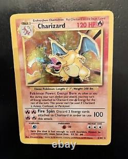 Pokémon Vintage Charizard Foil Card 4/102 Base Set 1999 WOTC