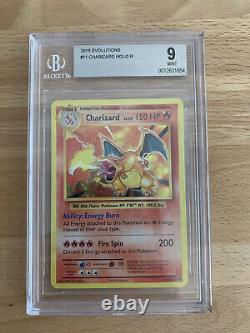 Pokemon XY Evolutions Base Art Charizard 11/108 Holo Rare Card BGS 9 PSA 10