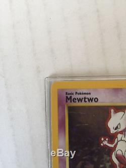 Pokemon card MewTwo Holo shadowless 10/102 base set rare mint non PSA not played
