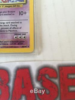 Pokemon card MewTwo Holo shadowless 10/102 base set rare mint non PSA not played