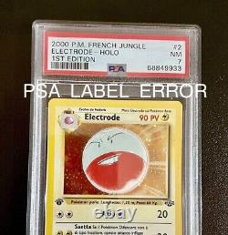 Pokemon cards 1st edition holo french Wotc Label Error Card Misprint Label
