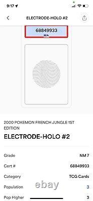 Pokemon cards 1st edition holo french Wotc Label Error Card Misprint Label