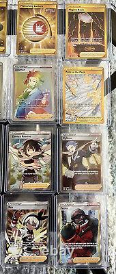 Pokemon trainer cards full art lot Rainbow Gold Secret Rare. Lot (48)
