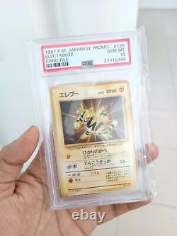 Psa 10 1997 Original Electabuzz Pokemon Card With Sealed Card File Very Rare