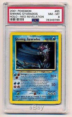 Psa 8 Shining Gyarados 65/64 Neo Revelation Secert Holo Rare Pokemon Card Nm/mt