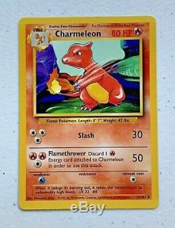RARE! 1999 Charmeleon Pokemon Card 24/102 Stage 1 LV. 32 #5 Base Set Old Vintage