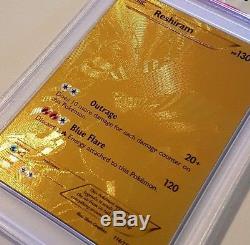 RESHIRAM GOLD (MT) PSA 9 Secret Rare Pokemon Card