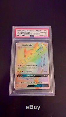 Raichu 75/73 Secret Rare PSA 10 GEM MINT Shining Legends English Pokemon Card
