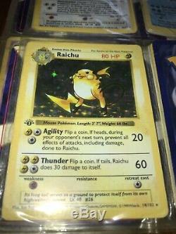 Raichu Pokémon Card Shadowless 14/102 Holo 1st Edition Rare Base Set 1999