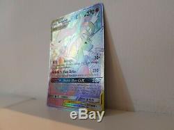 Rainbow Rare Reshiram & Charizard Gx 217/214 tag team Pokemon Card