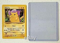 Rare 1999 Pikachu Pokemon Card 58/102 Purple Background Wizards 40 HP Nintendo