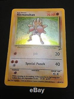 Rare 1st edition holographic Hitmonchan pokemon trading card mint 81/130