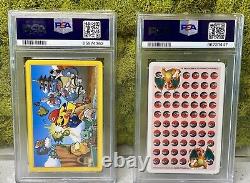 Rare 2016 Pokemon Playing Cards Mario Pikachu King Of Hearts And Flareon Psa 10