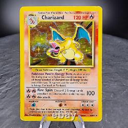 Rare Base Set Charizard 4/102 Pokemon Card MP Collectible Trading Card Game