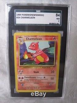 Rare First Edition 1999 Pokemon Charmeleon Card # 24/102 Sgc Graded 84 Nm 7