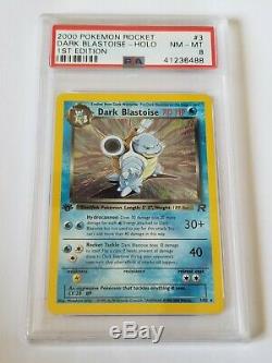 Rare First Edition Dark Blastoise Team Rocket Pokemon Card 3/82 Holo PSA 1st Ed