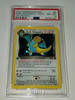 Rare First Edition Dark Dragonite 5/82 Team Rocket Pokemon Card Holo PSA 1st Ed