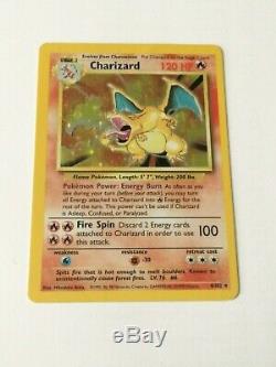 Rare (OC) Base Set 4/102 Charizard Holo Pokemon Card Miscut Off Center Foil