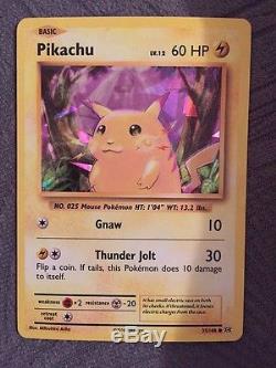 Rare Pokemon Card Pikachu Card 58/102 1999 WIZARDS Purple Background