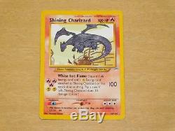 Rare Pokemon Shining Charizard 107/105 Neo Destiny Shiny Holo Trading Card TCG