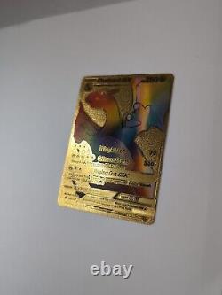 Rare Rainbow Gold Charizard GX Card 150/147