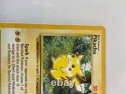 Rare VINTAGE Pikachu Pokemon Card Original 1995 Used Condition 50 hp 60/64 case