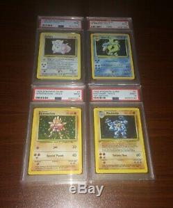 Rare Vintage Pokemon Complete Base Set PSA 9 MINT 1-16 Holos Original Cards