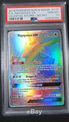 Rayquaza GX 177/168 Celestial Storm PSA 10 Gem Mint Holo Hyper Rare Pokemon Card