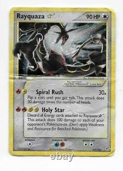 Rayquaza Gold Star 107/107 Pokémon Holo Rare EX Deoxys 2005 Card