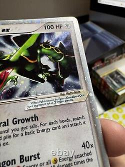 Rayquaza ex 97/97 Ultra Rare Holo SWIRL EX Dragon Pokémon Card