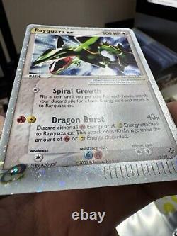 Rayquaza ex 97/97 Ultra Rare Holo SWIRL EX Dragon Pokémon Card