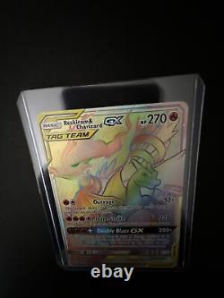 Reshiram & Charizard GX 217/214 NM Full Art Secret Rainbow Rare Pokemon Card