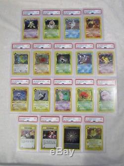 Rocket 1st Edition COMPLETE Lot 18 PSA 9 MINT Holo Rare Pokemon Cards Charizard