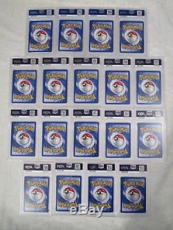 Rocket 1st Edition COMPLETE Lot 18 PSA 9 MINT Holo Rare Pokemon Cards Charizard