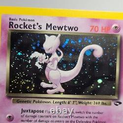Rocket's Mewtwo Gym Challenge Holo 14/132 Pack Fresh NM WOTC Pokemon Card SWIRL