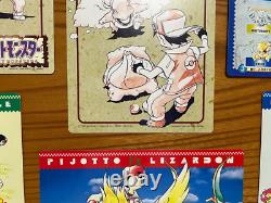 SR! 1996 Pokemon Jumbo Card Carddass Full Set of 6- Ken Sugimori Bandai Japan