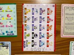 SR! 1996 Pokemon Jumbo Card Carddass Full Set of 6- Ken Sugimori Bandai Japan